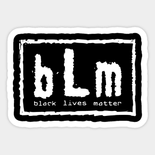 bLm (black and white) Sticker